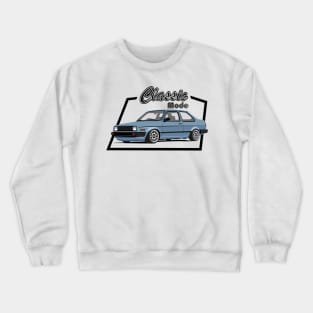 Car sedan in classic mode blue Crewneck Sweatshirt